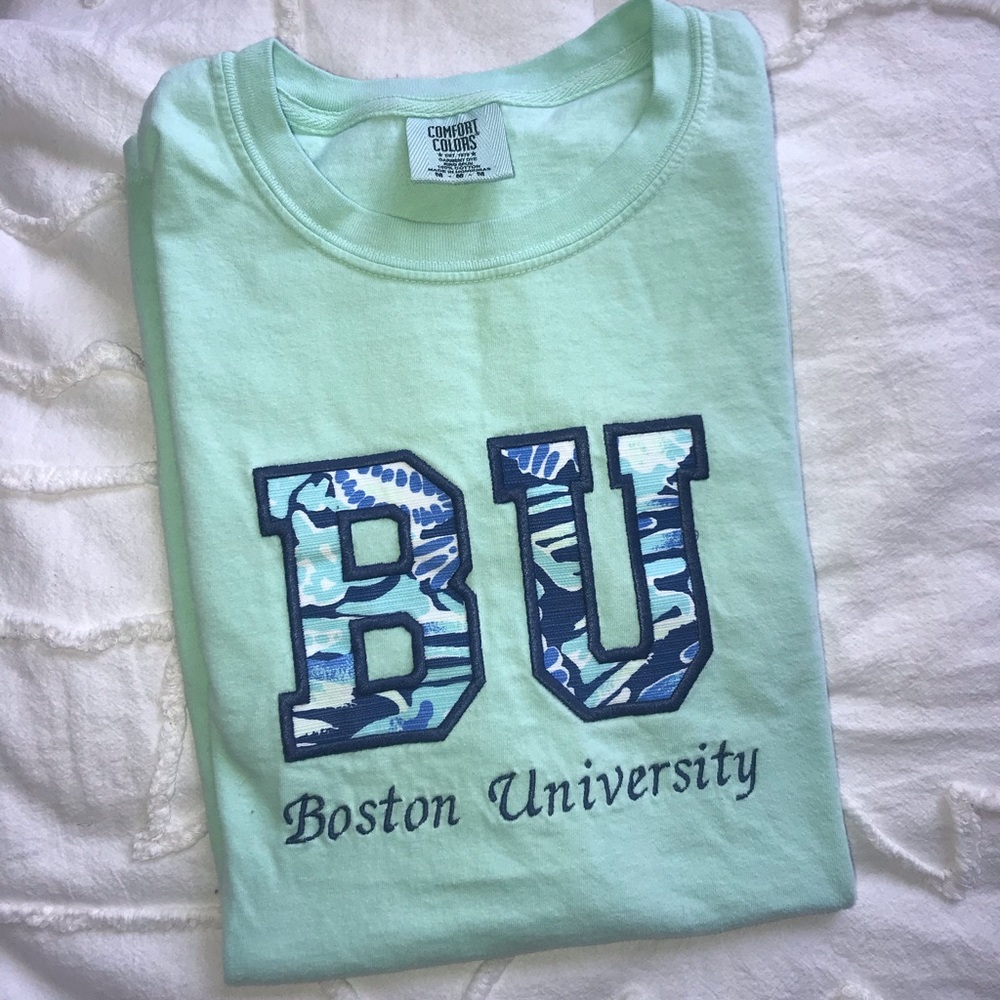 boston university comfortcolors lilly pulitzer tee